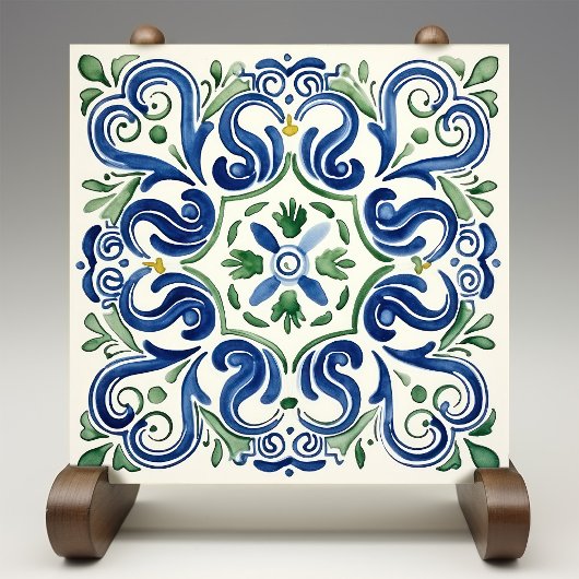 Majestueuze Floral Italië Medaillon Siciliaans Tegeltje