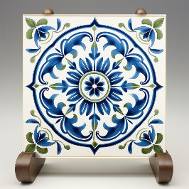 Majestueuze Floral Italië Medaillon Siciliaans Tegeltje