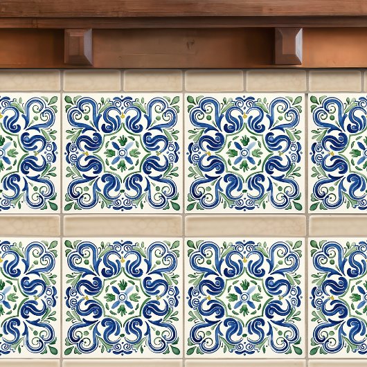 Majestueuze Floral Italië Medaillon Siciliaans Tegeltje