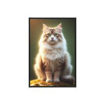 Majestueuze Fluffy Kat – Serene Groenoogkat