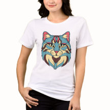 Majestueuze Folk Kat – Modern Vector Kunst
