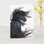 Majestueuze Friese paardenkunst van BiHrLe Kaart (Gele Bloem)