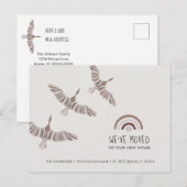 Majestueuze Ganzen We Zijn Verhuisd Naar Ons Nieuw Aankondigingskaart (Voorkant / Achterkant)