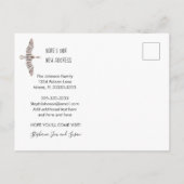 Majestueuze Ganzen We Zijn Verhuisd Naar Ons Nieuw Aankondigingskaart (Achterkant)