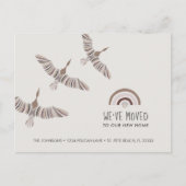 Majestueuze Ganzen We Zijn Verhuisd Naar Ons Nieuw Aankondigingskaart (Voorkant)