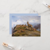 Majestueuze gemzen in de bergen (Rosa Bonheur) Kaart (Voorkant / Achterkant in situ)