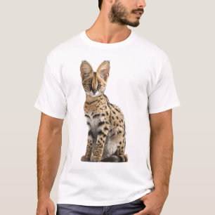 Majestueuze Gevlekte Serval Wildekat Portret Manne T-shirt