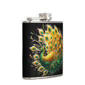 Majestueuze Golden Peacock Elegance Heupfles (Rechts)