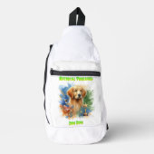 Majestueuze Golden Retriever met trofee en sterren Sling Bag (Voorkant)