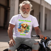 Majestueuze Golden Retriever met trofee en sterren T-shirt