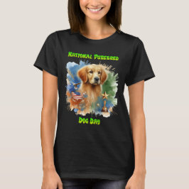 Majestueuze Golden Retriever met trofee en sterren T-shirt