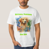 Majestueuze Golden Retriever met trofee en sterren T-shirt (Voorkant)