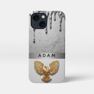 Majestueuze Gouden Adelaar Drip Vloeibaar Metaal P iPhone 13 Mini Hoesje