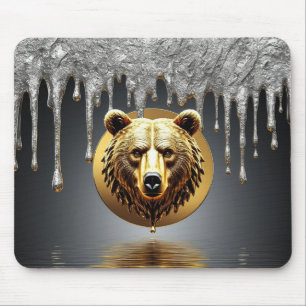 Majestueuze Gouden Beer Wildlife Symbool 🐻 Muismat
