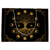 Majestueuze gouden boom van het leven groot cadeauzakje (Achterkant)