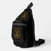 Majestueuze gouden boom van het leven sling bag (Rechterhoek)