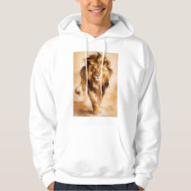 Majestueuze Gouden Leeuw Abstract Schilderij Luxe 