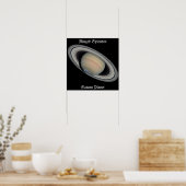 Majestueuze gouden Saturnusplaneet Poster (Keuken)