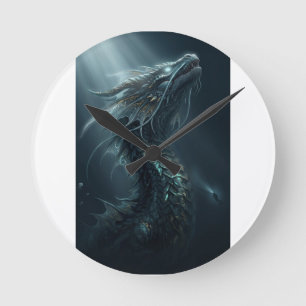 Majestueuze Gouden Schub Zeedraak - Diepzee Guar Ronde Klok