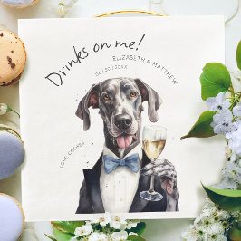 Majestueuze Great Dane ober aquarel aanpasbaar Servet