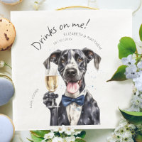 Majestueuze Great Dane Waiter Aquarel Aanpasbaar