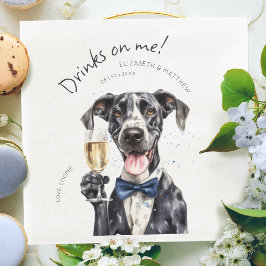 Majestueuze Great Dane Waiter Aquarel Aanpasbaar Servet