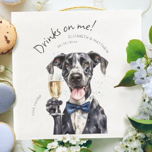 Majestueuze Great Dane Waiter Aquarel Aanpasbaar Servet