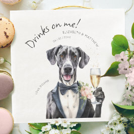 Majestueuze Great Dane Waiter Aquarel Aanpasbaar Servet