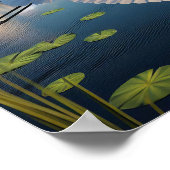 Majestueuze Great Egret in rustige wetlands Poster (Hoek)