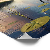 Majestueuze Great Egret in rustige wetlands Poster (Hoek)