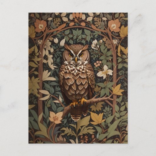 Majestueuze Great Horned Owl Forest Briefkaart (Voorkant)