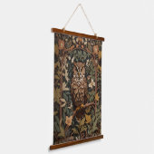 Majestueuze Great Horned Owl Forest Hangend Wandkleed (Gebogen)