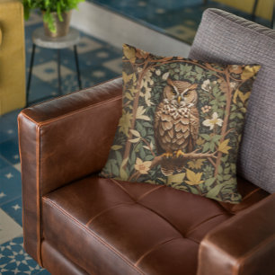 Majestueuze Great Horned Owl Forest Kussen