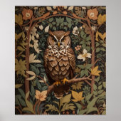 Majestueuze Great Horned Owl Forest Poster (Voorkant)