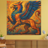 Majestueuze Griffioen van het Oude Griekenland Canvas Afdruk (Insitu (Woonkamer))