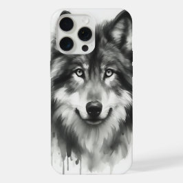 Majestueuze Grijze Wolf Stunning Watercolor Wilde  iPhone 15 Pro Max Case