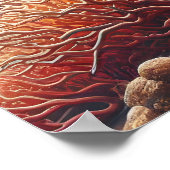 Majestueuze haaien zwemmen tussen levendige korale poster (Hoek)