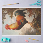 Majestueuze Haan Posing in een weelderig natuurlij Tissuepapier (Craft)