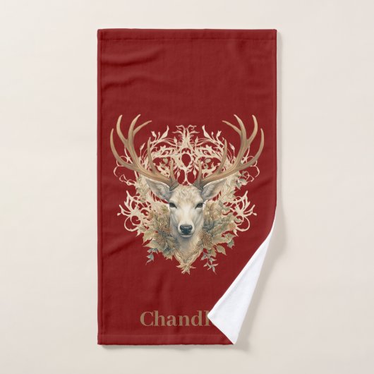 Majestueuze Hert - Aangepaste Naam Bad Handdoek (Handdoek)