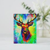 majestueuze hert - Proud stag Briefkaart (Staand voorkant)