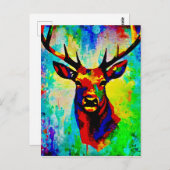 majestueuze hert - Proud stag Briefkaart (Voorkant / Achterkant)
