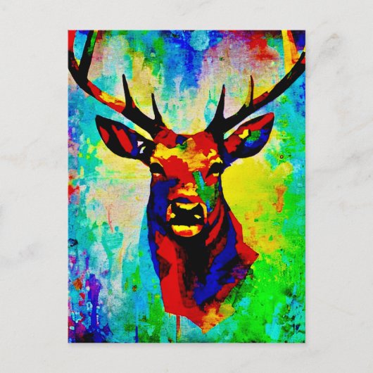 majestueuze hert - Proud stag Briefkaart (Voorkant)