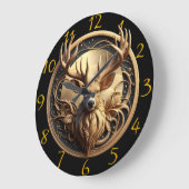 Majestueuze herten met hoorns grote klok (Hoek)