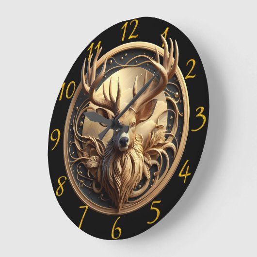 Majestueuze herten met hoorns grote klok (Hoek)