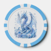 Majestueuze IJsdraak  Poker Chips (Voorkant)