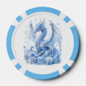Majestueuze IJsdraak  Poker Chips (Achterkant)