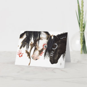 Majestueuze indiaanse paarden van BiHrLe Card Kaart