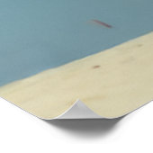 Majestueuze Indian Elder Kite Vliegen op het stran Poster (Hoek)