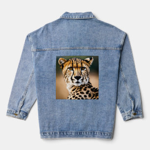 Majestueuze jachtluipaard – Snelheid en gratie van Denim Jacket
