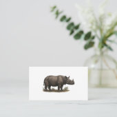 Majestueuze Javaanse Neushoorn Kunst - Zeldzame In Visitekaartje (Staand voorkant)